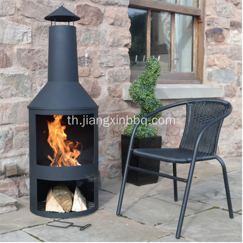 สวนกลางแจ้งขนาดใหญ่ Chimenea Black Fire Pit